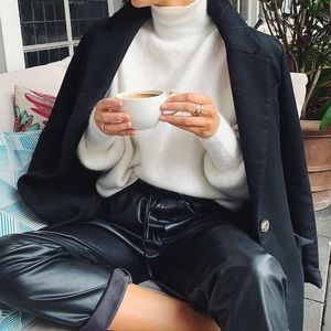 Zara white turtleneck sweater